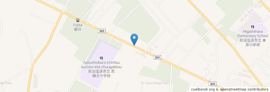 Mapa de ubicacion de 郵便ポスト en 일본, 도치기현, 那須塩原市.