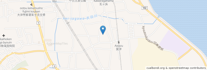 Mapa de ubicacion de 浄光寺 en Jepun, 滋賀県, 大津市.