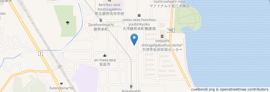 Mapa de ubicacion de つる家 en Japan, Präfektur Shiga, 大津市.