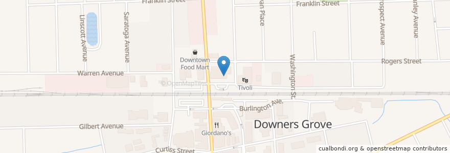 Mapa de ubicacion de Sushi House en Amerika Birleşik Devletleri, Illinois, Dupage County, Downers Grove.