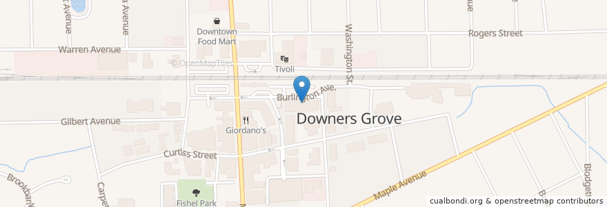 Mapa de ubicacion de Cadence Kitchen & Co en United States, Illinois, Dupage County, Downers Grove.