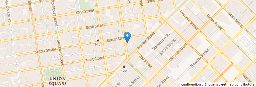 Mapa de ubicacion de WeWork Montgomery en Соединённые Штаты Америки, Калифорния, Сан-Франциско, San Francisco.