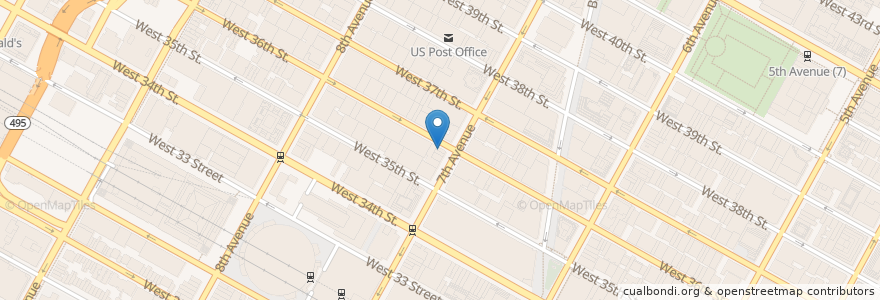 Mapa de ubicacion de A Absolute Exotic Burlesque en ایالات متحده آمریکا, New York, نیویورک, New York County, Manhattan, Manhattan Community Board 5, Manhattan Community Board 4.