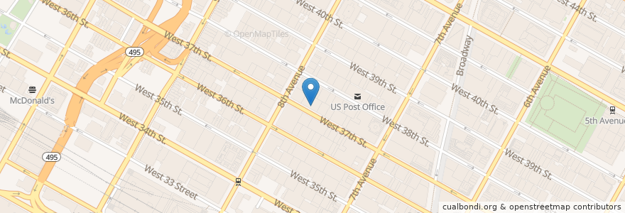 Mapa de ubicacion de Stitch Bar & Lounge en Estados Unidos Da América, Nova Iorque, New York, New York County, Manhattan, Manhattan Community Board 5, Manhattan Community Board 4.