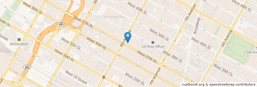 Mapa de ubicacion de El Sabroso en 美利坚合众国/美利堅合眾國, 纽约州 / 紐約州, 纽约, 纽约县, Manhattan, Manhattan Community Board 5, Manhattan Community Board 4.