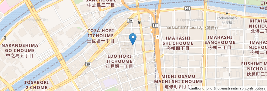 Mapa de ubicacion de 針灸治療室ピア en Japon, Préfecture D'Osaka, 大阪市, 北区, 西区.