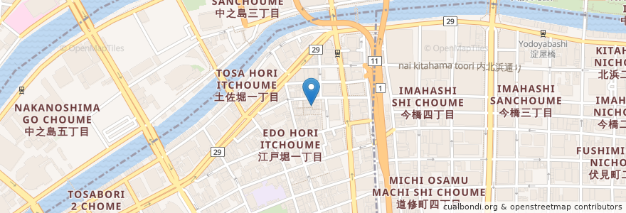 Mapa de ubicacion de sourire en Giappone, Prefettura Di Osaka, 大阪市, 北区, 西区.