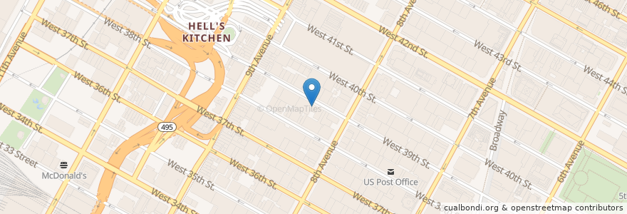 Mapa de ubicacion de Cafe Mofongo en アメリカ合衆国, ニューヨーク州, New York, New York County, Manhattan, Manhattan Community Board 4.
