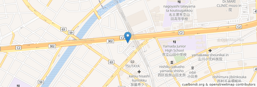 Mapa de ubicacion de スズキ歯科 en Japon, Préfecture D'Aichi, 名古屋市, 西区.