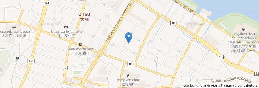 Mapa de ubicacion de 善正寺 en ژاپن, 滋賀県, 大津市.