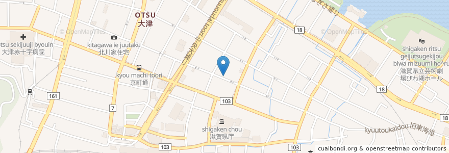 Mapa de ubicacion de おゝ杉 en ژاپن, 滋賀県, 大津市.