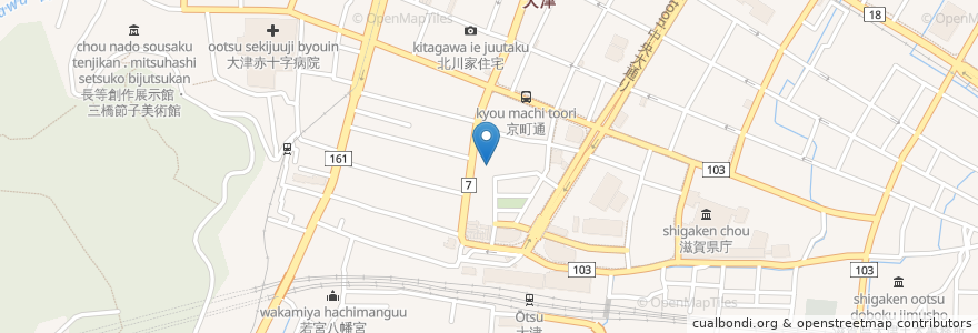 Mapa de ubicacion de 興禅寺 en Japón, Prefectura De Shiga, 大津市.