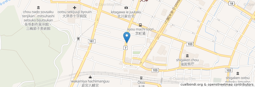 Mapa de ubicacion de 白いピアノ en اليابان, شيغا, 大津市.