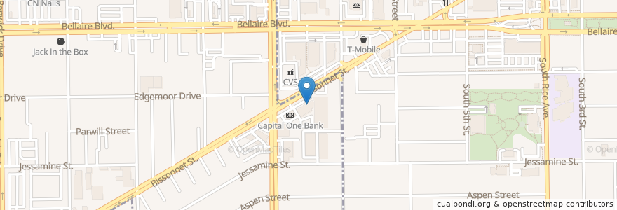 Mapa de ubicacion de Saltillo Mexican Kitchen en 美利坚合众国/美利堅合眾國, 得克萨斯州 / 德克薩斯州 / 德薩斯州, 休斯敦, Harris County.