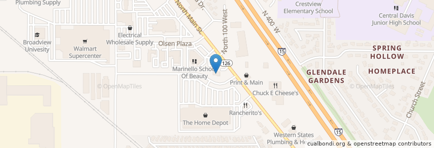 Mapa de ubicacion de ProShine Auto Wash en 미국, 유타 주, Davis County, Layton.