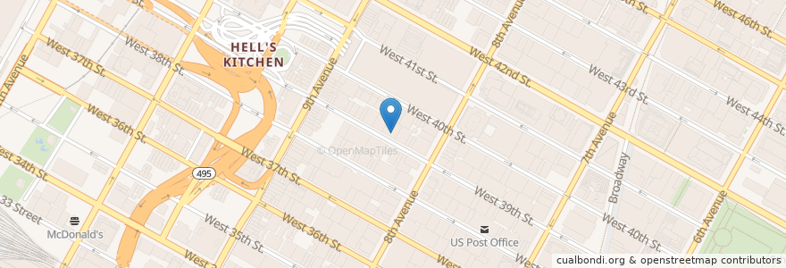 Mapa de ubicacion de Tír na nÓg, Times Square en Соединённые Штаты Америки, Нью-Йорк, Нью-Йорк, Округ Нью-Йорк, Манхэттен, Manhattan Community Board 4.