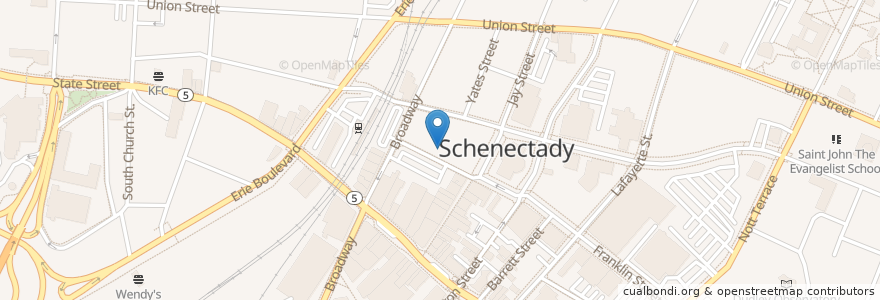 Mapa de ubicacion de Schenectady Light Opera Co. Musical Theater en アメリカ合衆国, ニューヨーク州, Schenectady County, Schenectady.