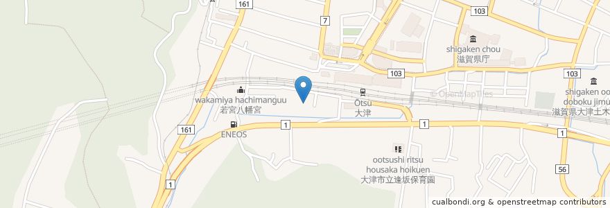 Mapa de ubicacion de 長久寺 en 일본, 시가현, 大津市.