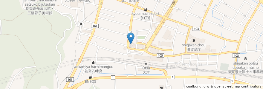Mapa de ubicacion de 肉食堂 最後にカツ。2 en ژاپن, 滋賀県, 大津市.