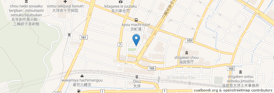 Mapa de ubicacion de 酒仙わたる en Japan, Präfektur Shiga, 大津市.