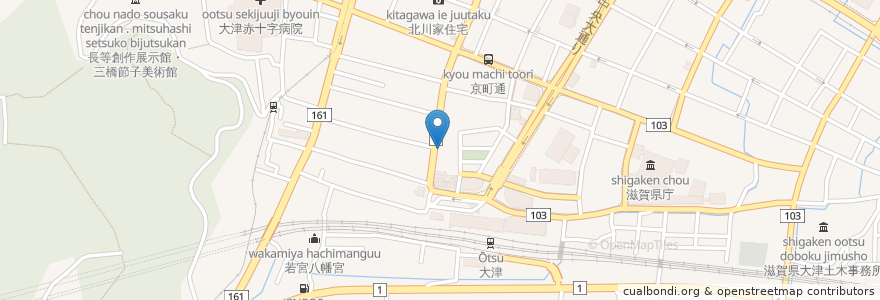 Mapa de ubicacion de 下田屋 en ژاپن, 滋賀県, 大津市.