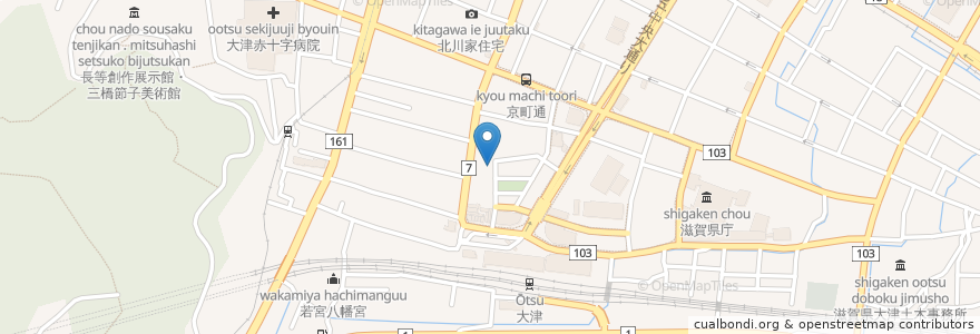 Mapa de ubicacion de いさ奈 en ژاپن, 滋賀県, 大津市.