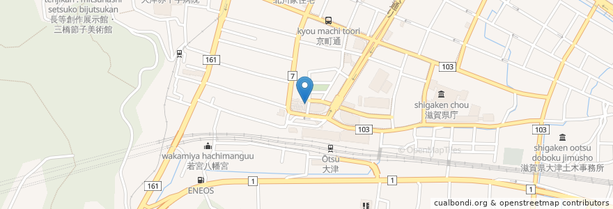Mapa de ubicacion de 御肴 かわせみ en ژاپن, 滋賀県, 大津市.