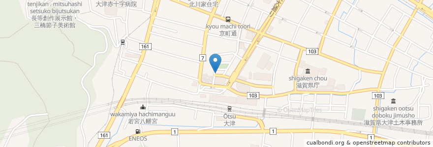 Mapa de ubicacion de 台湾料理 味鮮 en Japan, Präfektur Shiga, 大津市.