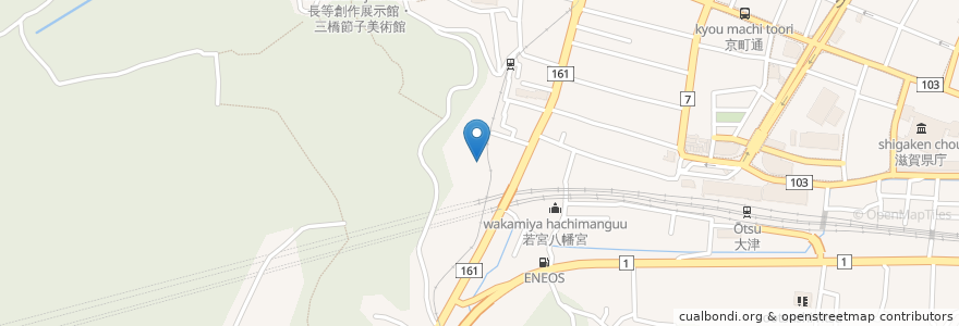 Mapa de ubicacion de 妙光寺 en ژاپن, 滋賀県, 大津市.