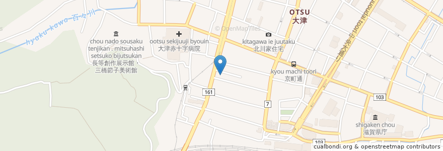 Mapa de ubicacion de 奏美ホール en Jepun, 滋賀県, 大津市.