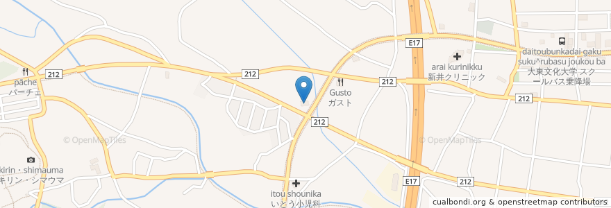 Mapa de ubicacion de サンクリニック en Japan, 埼玉県, 東松山市.