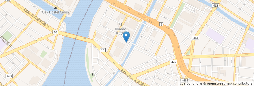 Mapa de ubicacion de 紀文稲荷神社 en 日本, 東京都, 江東区.