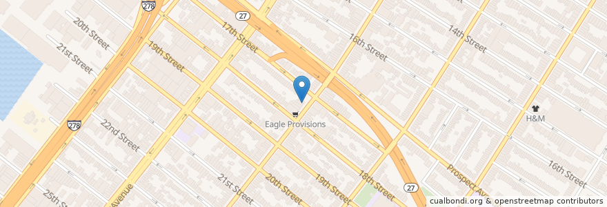 Mapa de ubicacion de Woops! Bakeshop en アメリカ合衆国, ニューヨーク州, New York, Brooklyn.