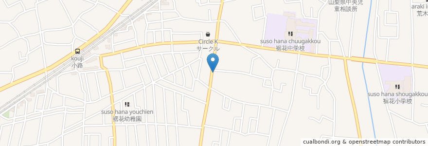Mapa de ubicacion de 田中小児科医院 en Japonya, 長野県, 長野市.