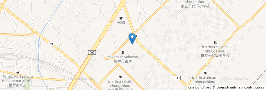 Mapa de ubicacion de 坂戸鶴ヶ島水道企業団 en Japon, Préfecture De Saitama, 坂戸市.