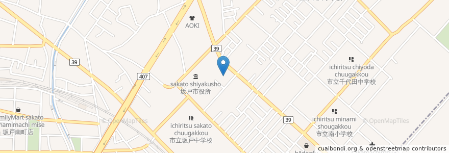 Mapa de ubicacion de 坂戸市勤労女性センター en Jepun, 埼玉県, 坂戸市.