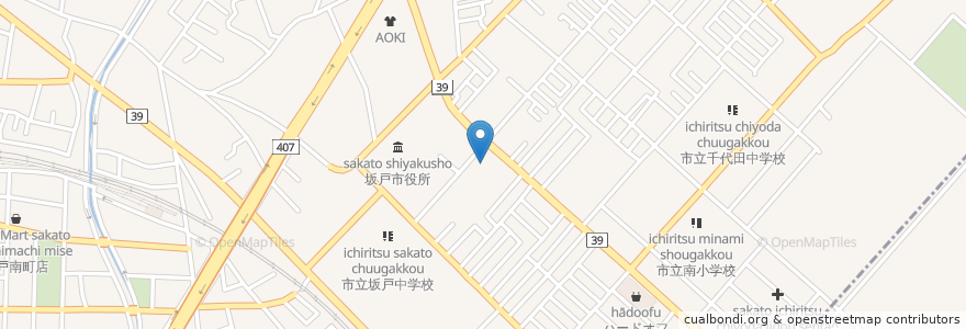 Mapa de ubicacion de JAいるま野坂戸 en 日本, 埼玉県, 坂戸市.