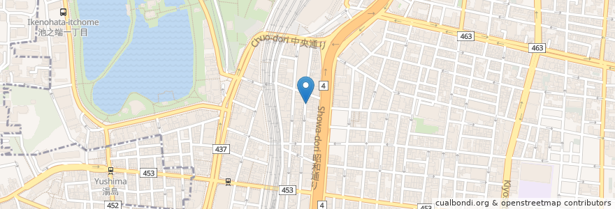 Mapa de ubicacion de CUSTOMA CAFE en 日本, 东京都/東京都, 台東区.