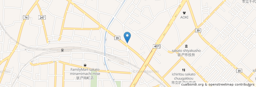 Mapa de ubicacion de さくら接骨院 en 日本, 埼玉県, 坂戸市.