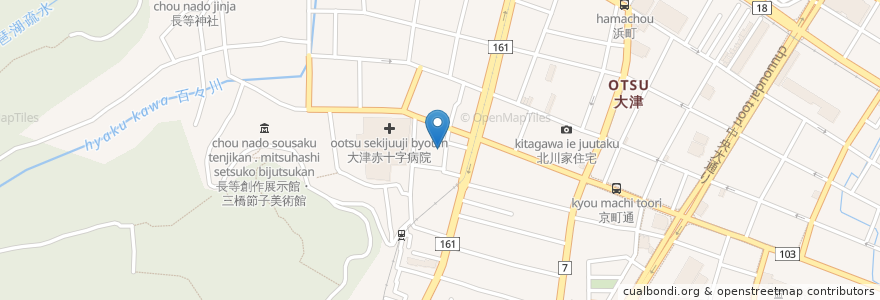 Mapa de ubicacion de 正福寺 en ژاپن, 滋賀県, 大津市.