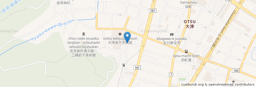 Mapa de ubicacion de アピス薬局 en Japan, Präfektur Shiga, 大津市.