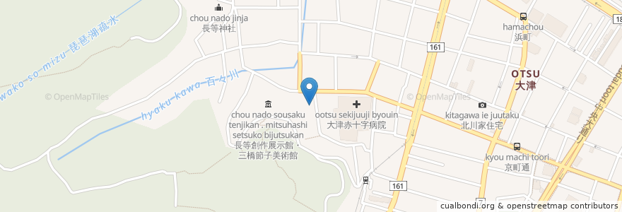 Mapa de ubicacion de 藤居歯科診療所 en ژاپن, 滋賀県, 大津市.