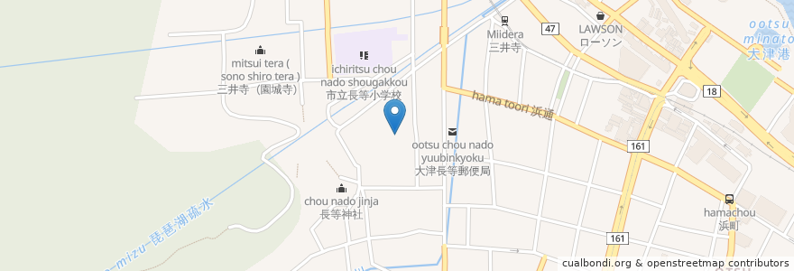 Mapa de ubicacion de 大練寺 en Japan, 滋賀県, 大津市.