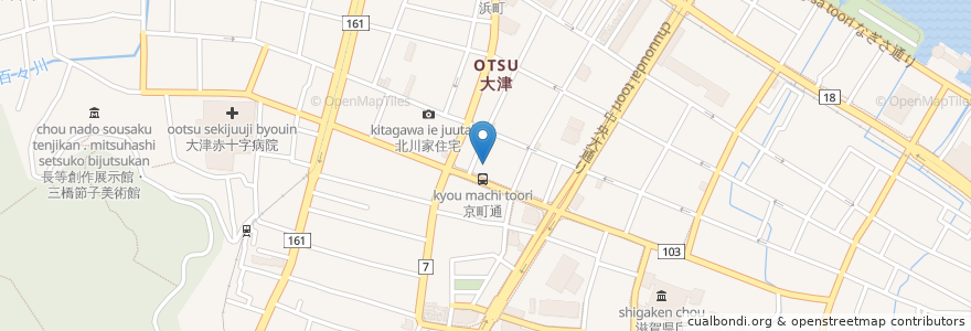 Mapa de ubicacion de 乗念寺 en 日本, 滋賀県, 大津市.