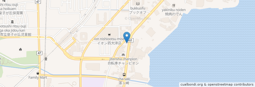 Mapa de ubicacion de ニコニコレンタカー 大津皇子が丘店 en ژاپن, 滋賀県, 大津市.