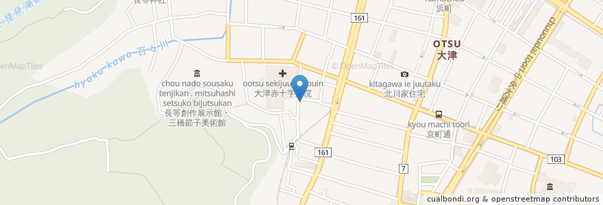 Mapa de ubicacion de あんず薬局 en Jepun, 滋賀県, 大津市.