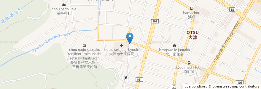 Mapa de ubicacion de 日邦レンタカーシステム en ژاپن, 滋賀県, 大津市.
