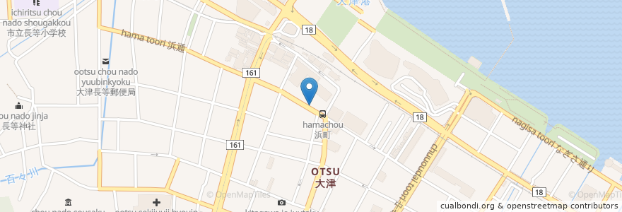 Mapa de ubicacion de 見聞録 en Japan, Präfektur Shiga, 大津市.