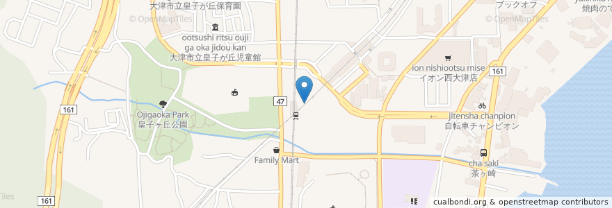 Mapa de ubicacion de 炉ばた焼 大蔵屋 大津京駅前店 en 日本, 滋賀県/滋賀縣, 大津市.