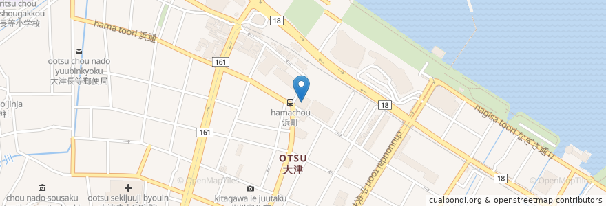 Mapa de ubicacion de みずほ銀行 en ژاپن, 滋賀県, 大津市.